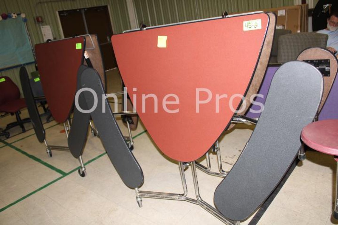 (Lot) Oval Style Cafeteria Tables