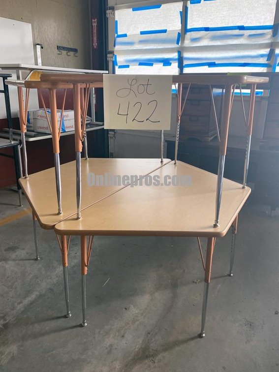 (Lot) Trapezoid Tables