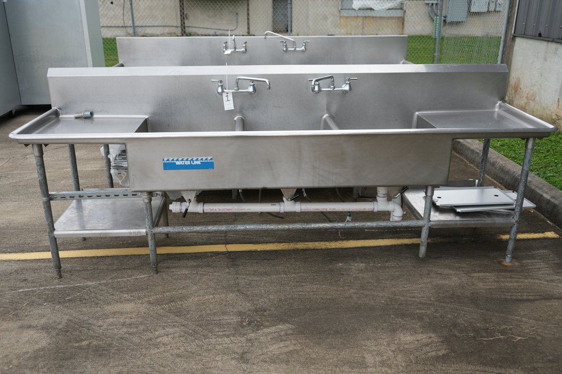 Metal Triple Sink