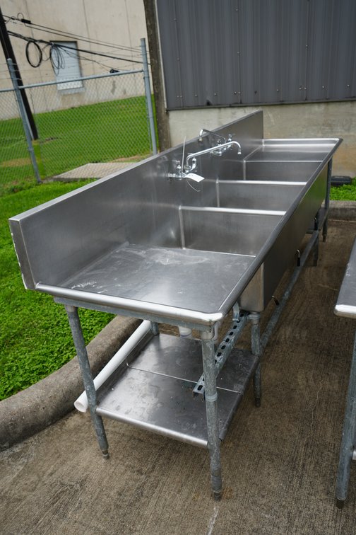 Metal Triple Sink