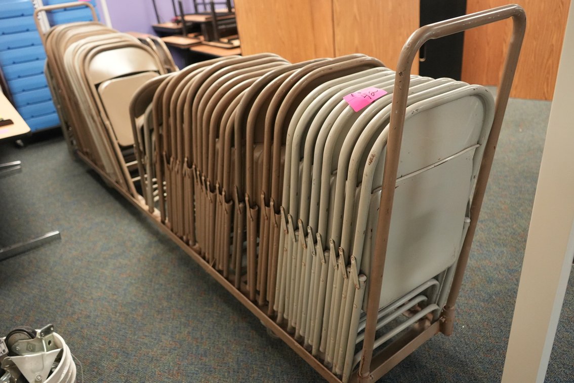Folding Chairs and Cart