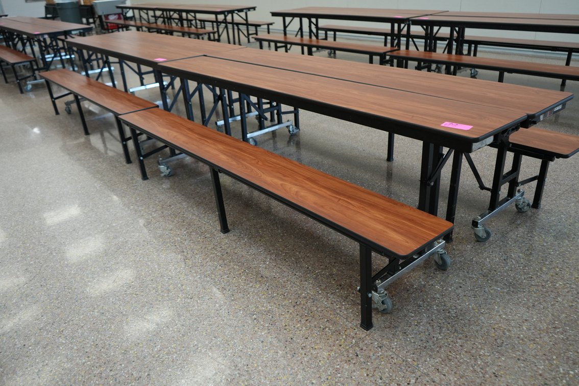 Folding Cafeteria Roll Away Tables
