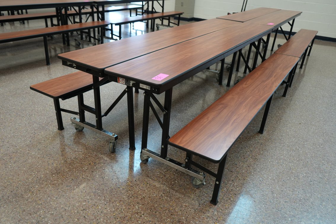Folding Cafeteria Roll Away Tables