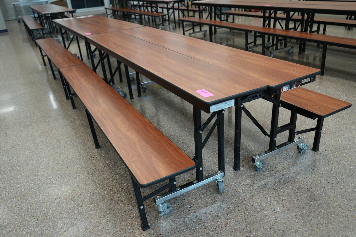 Folding Cafeteria Roll Away Tables