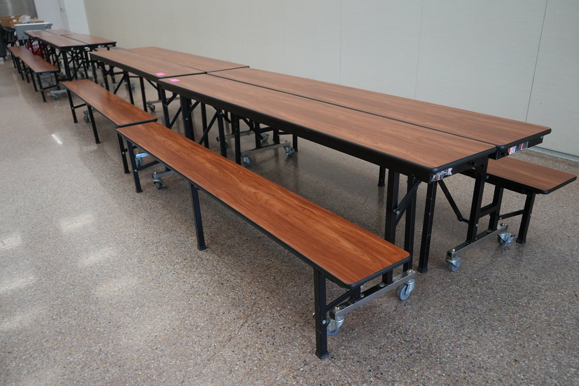 Folding Cafeteria Roll Away Tables