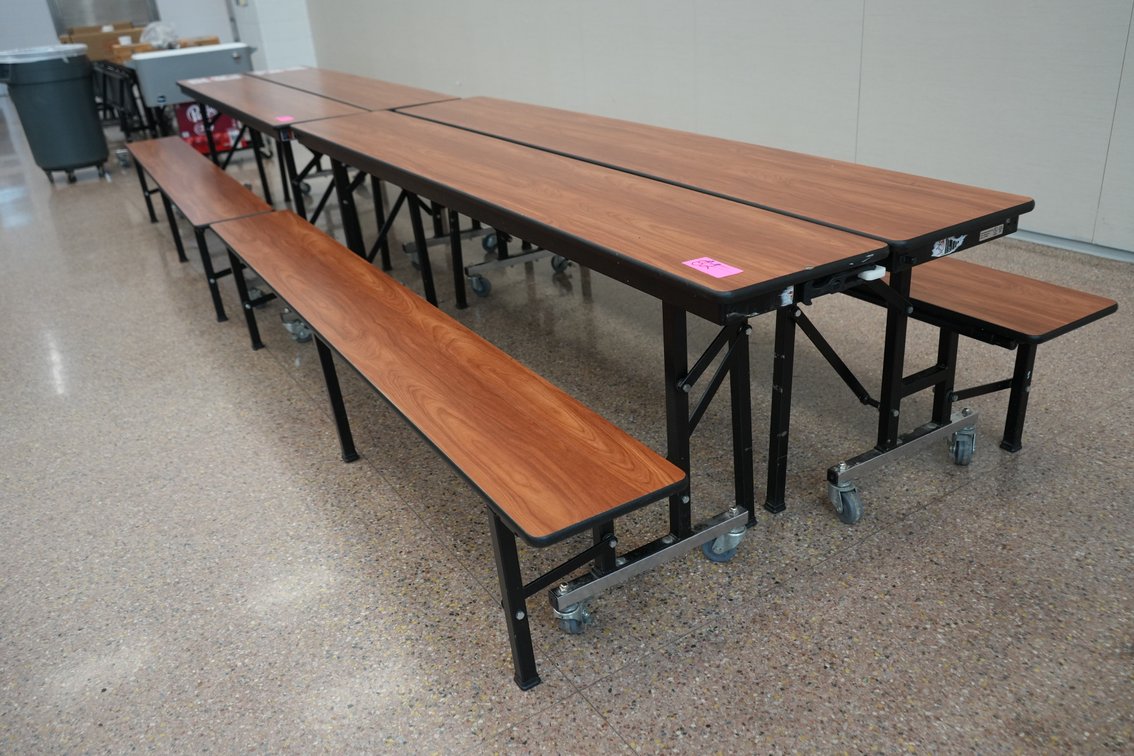 Folding Cafeteria Roll Away Tables