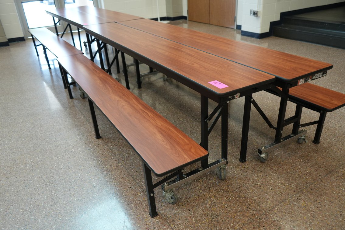 Folding Cafeteria Roll Away Tables