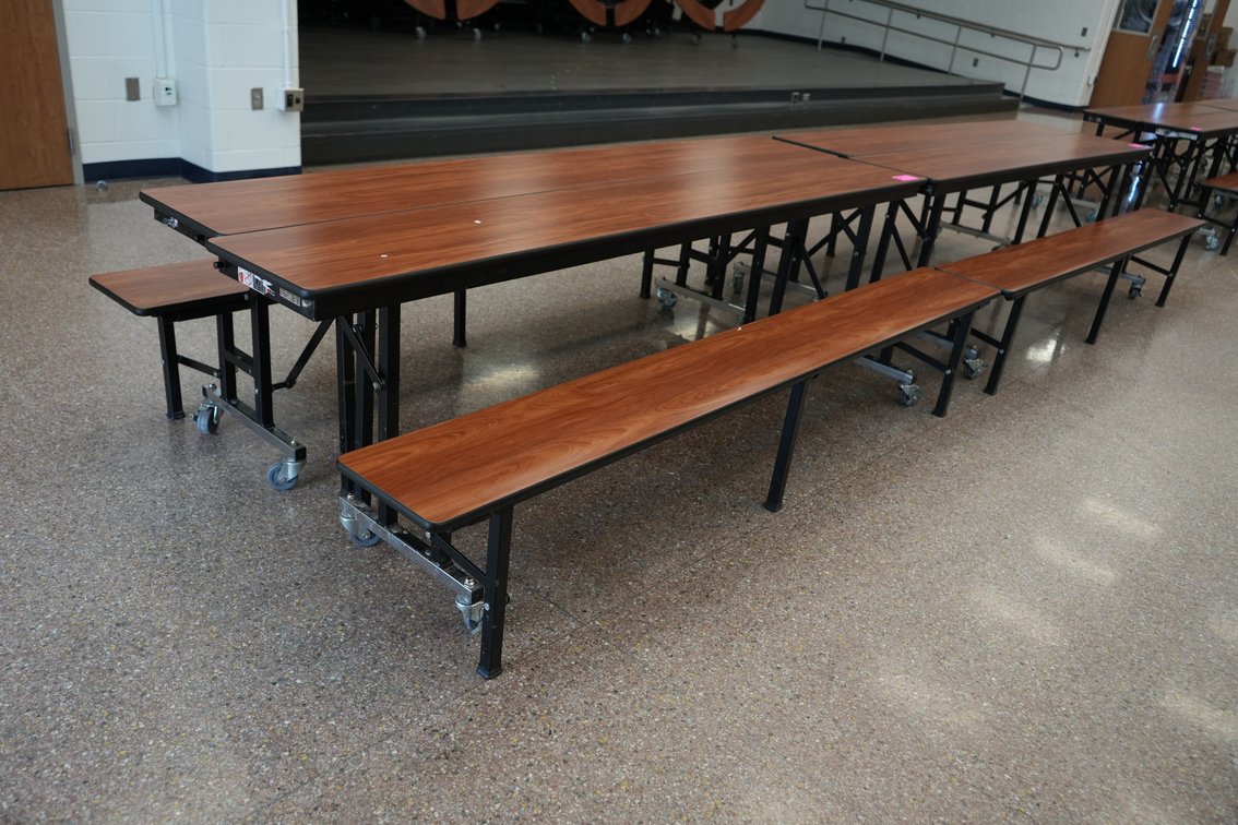 Folding Cafeteria Roll Away Tables