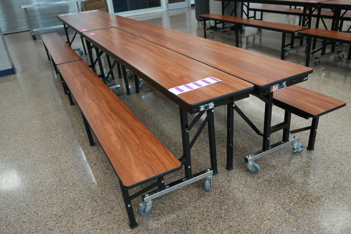Folding Cafeteria Roll Away Tables