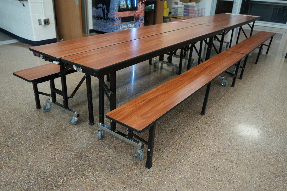Folding Cafeteria Roll Away Tables
