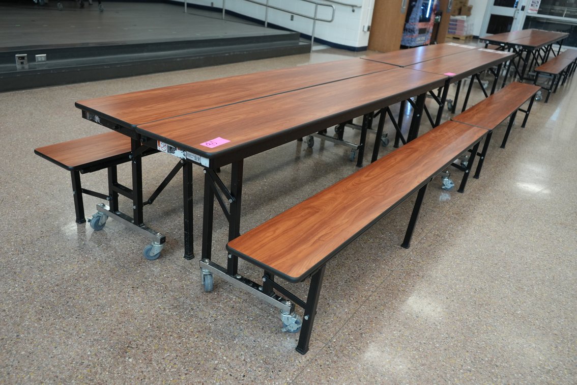 Folding Cafeteria Roll Away Tables