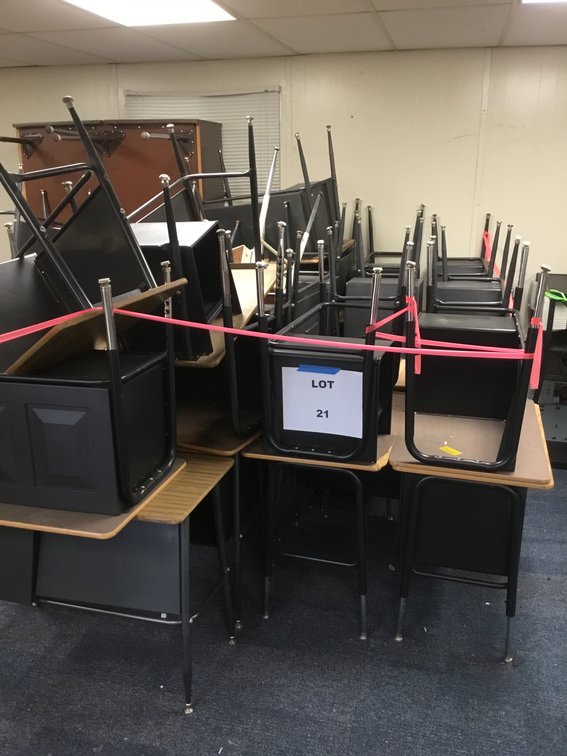 Kid Desks, Isolation Desks, and File Cabinet