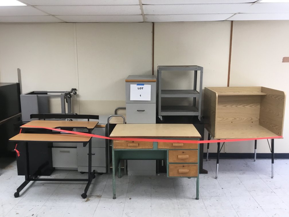 File Cabinets, Desks, and Carts
