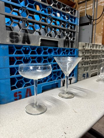 Image for Assorted Commercial Glassware with Wash Racks