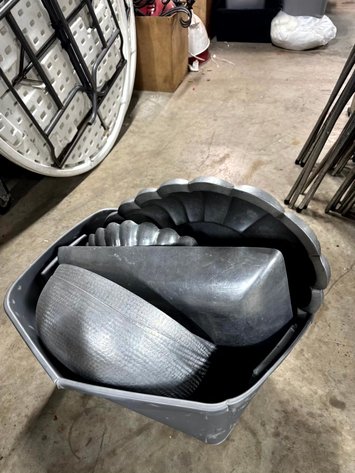 Image for Assorted Extra-Large Pewter Serving Bowls, Platters & Decorative Trays