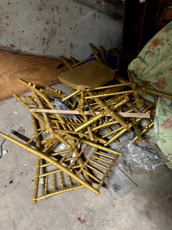 Image for Unassembled Gold Chiavari Chair Frames & Components