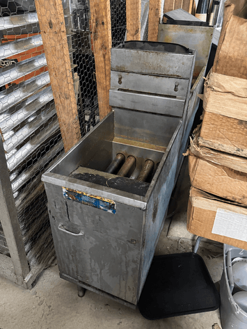 Image for Commercial Stainless-Steel Floor-Model Deep Fryer – Untested