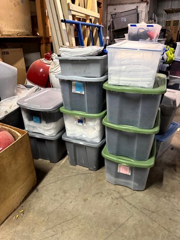 Image for Assorted Catering Tablecloths & Banquet Drapes with Storage Tubs