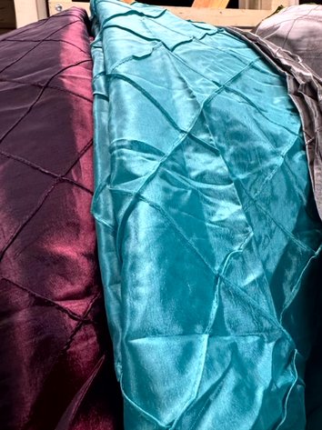 Image for Large Designer Pintuck Table Linen Collection – Assorted Colors & Themed Linens