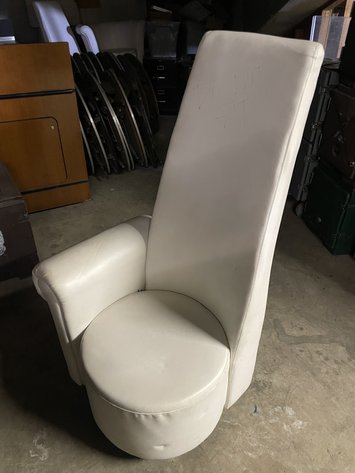 Image for Assorted White Leather Event Chairs – Repair / Restoration / Parts