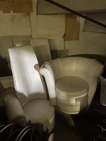 Image for Assorted White Leather Event Chairs – Repair / Restoration / Parts