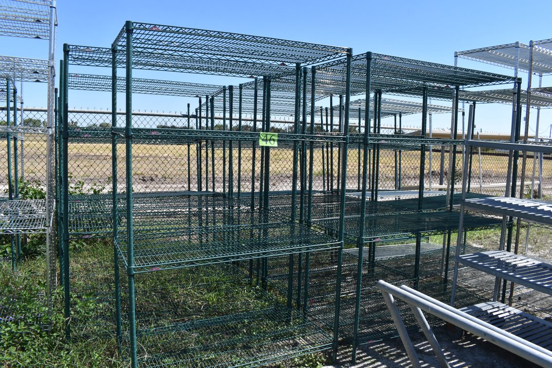 Green Wire Mesh Refrigerator Shelves