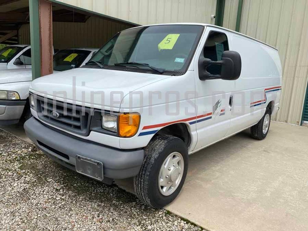 (1) 2007 Ford E150 Cargo Van - Vin #3463