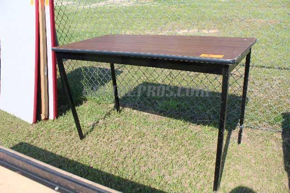 (1) Rectangle Table With Metal Base