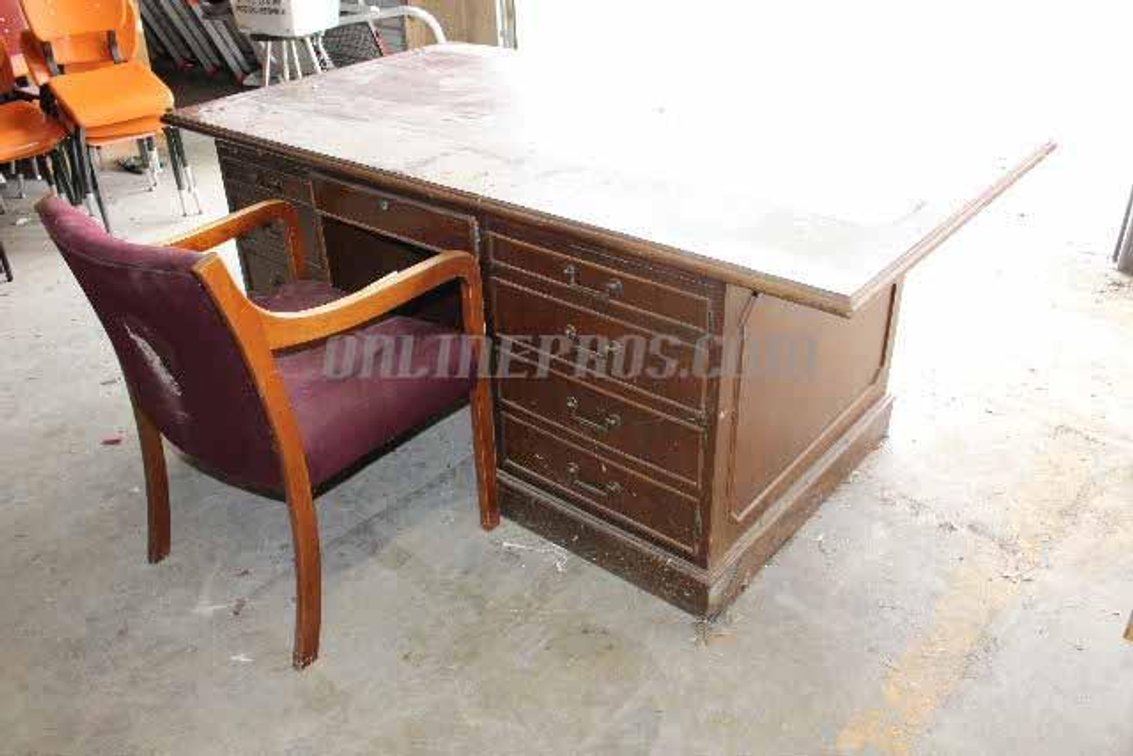 (1) Double Ped. Executive Desk