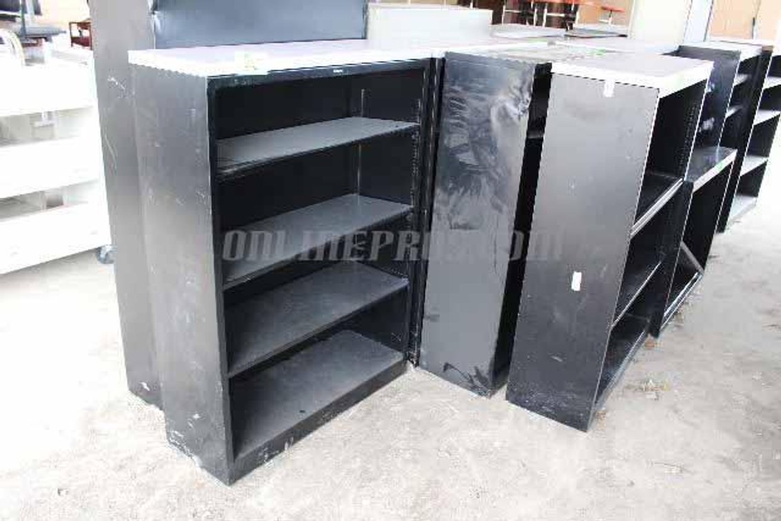 (Lot) Metal Bookcases
