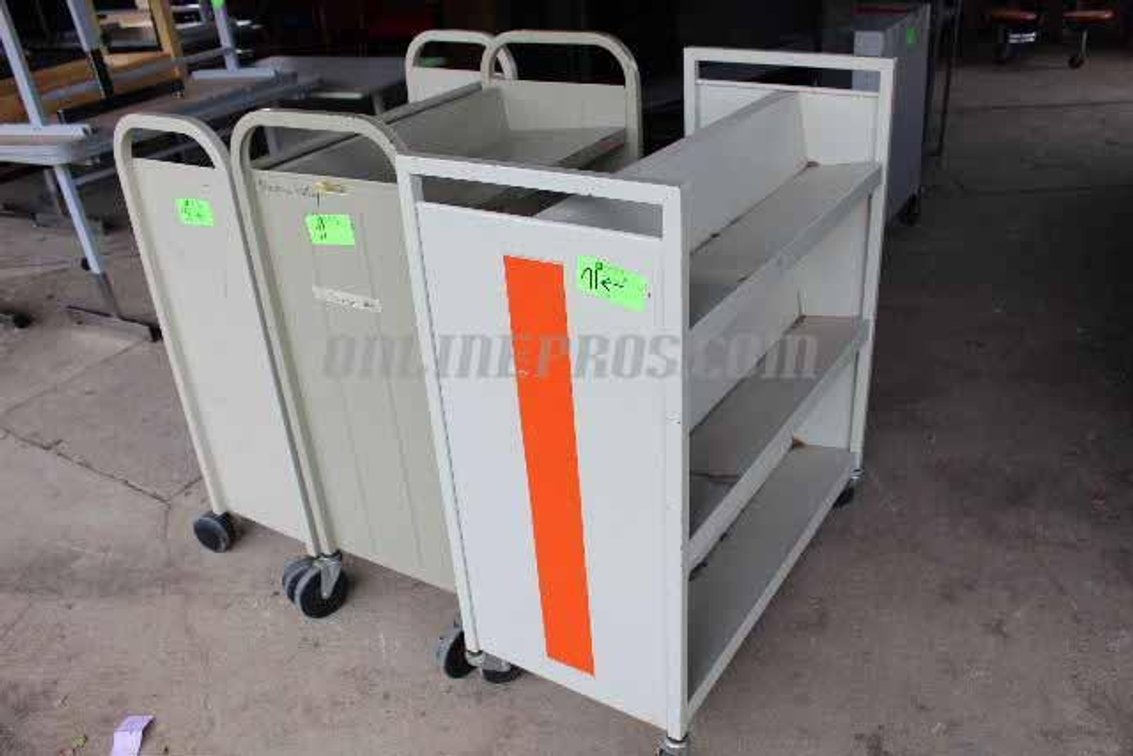 (Lot) Library Book Carts