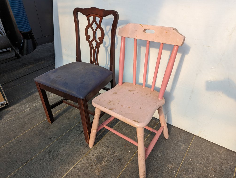 Two Wood Chairs 