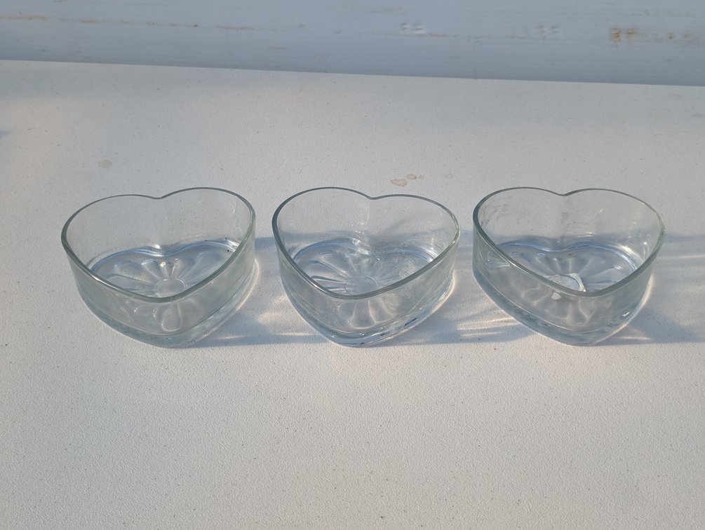 Three Heart Shaped Dishes