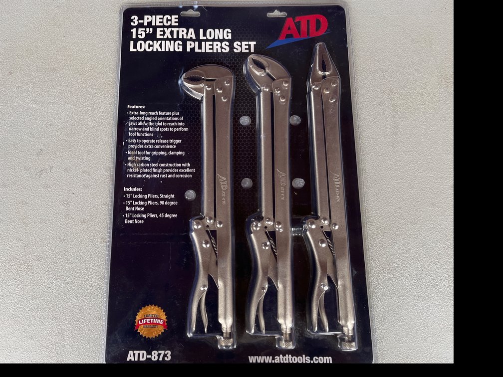 3 Pc 15” Extra Long Locking Plier Set