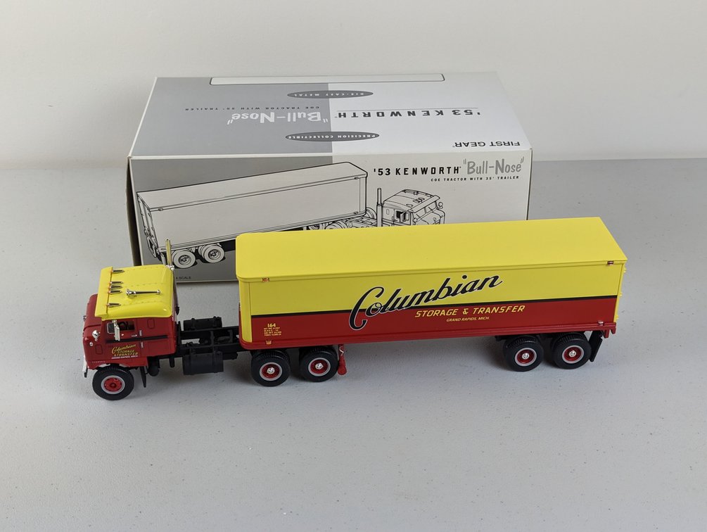 1953 Kenworth Bull-Nose Tractor Trailer