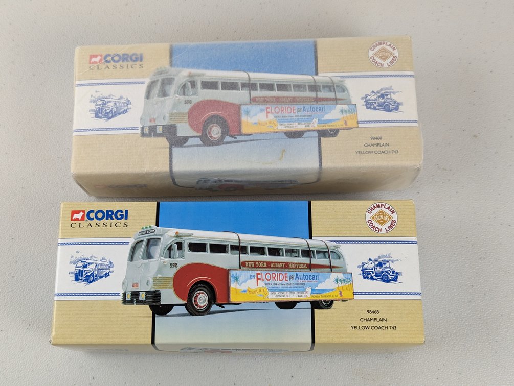 (2) Champlain Corgi Classics Buses