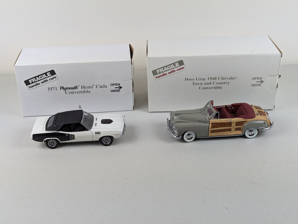 (2) Chrysler Danbury Mint Models