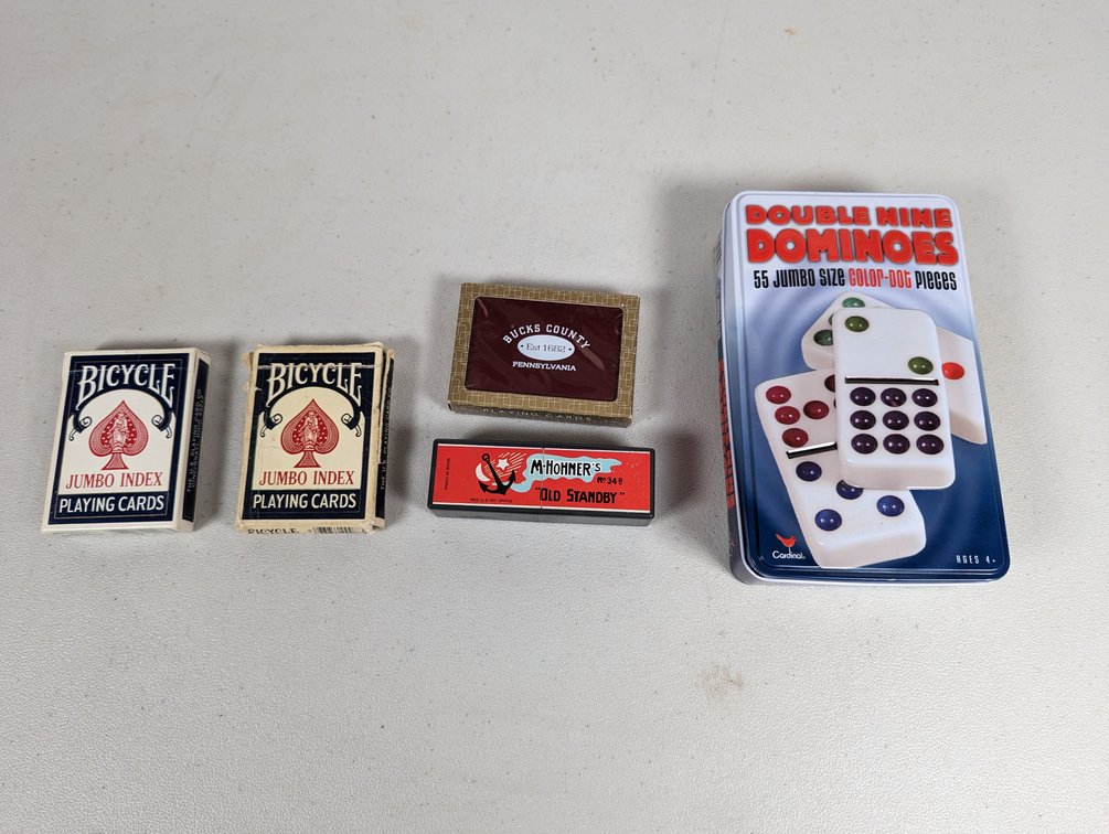 Harmonica, Domino's And Playing Cards