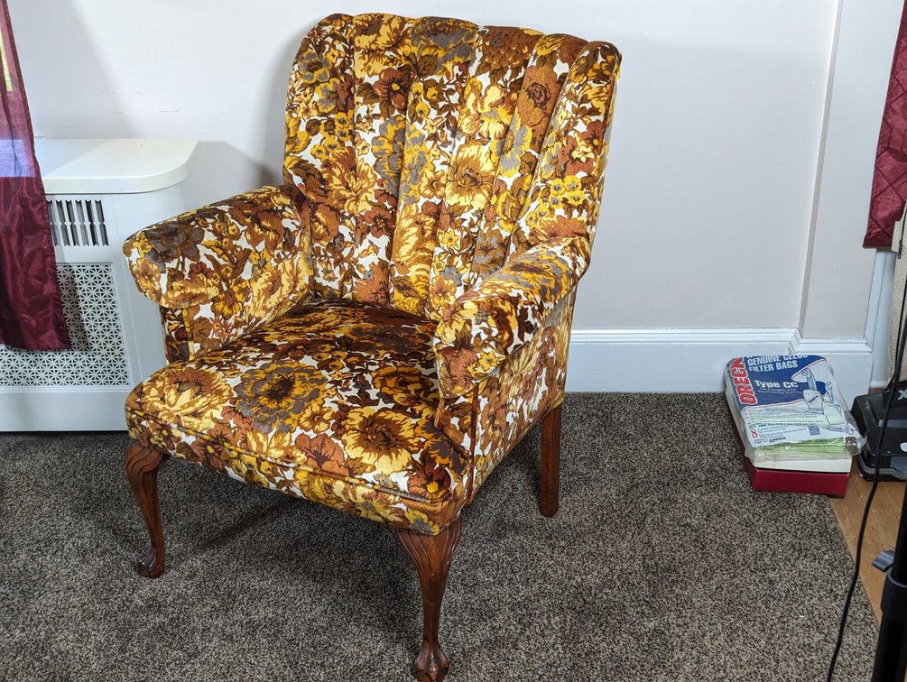 Floral Upholstered Chair 