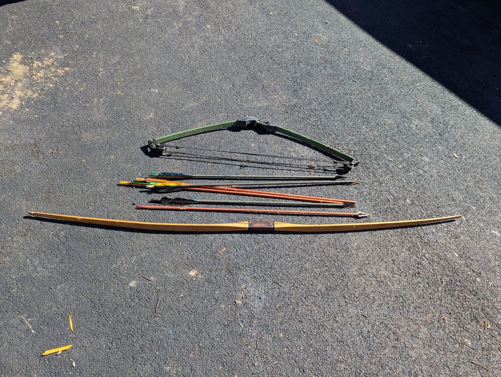 Longbow And Arrows