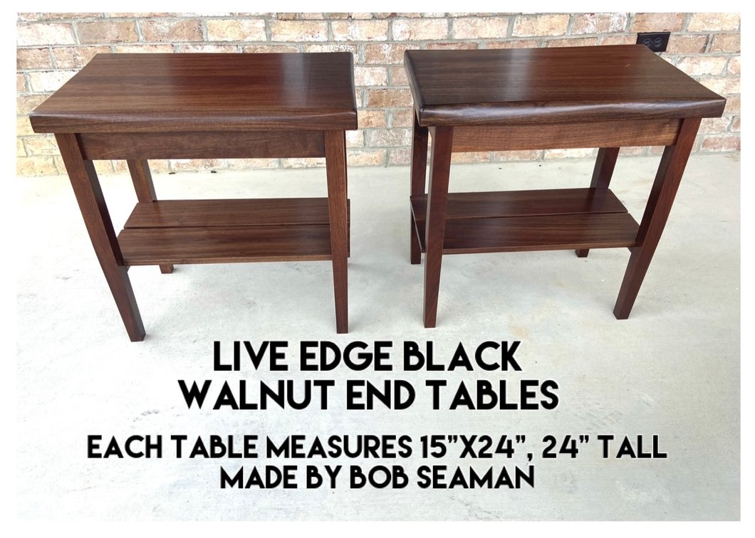 Live Edge Black Walnut Tables