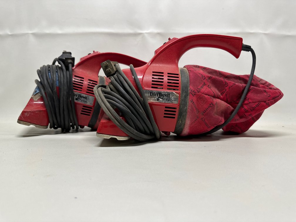(2) Royal Dirt Devil Vac Handheld Vacuum Cleaner Model 103 Red