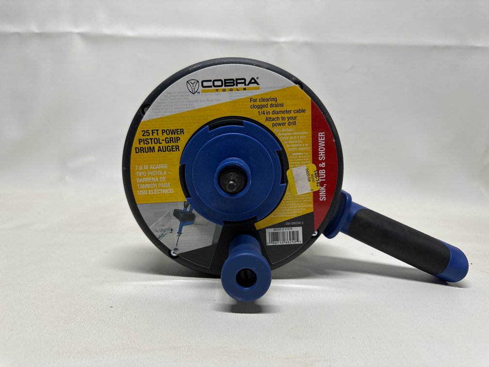 Cobra Tools 25 Ft Power Pistol-Grip Drum Auger