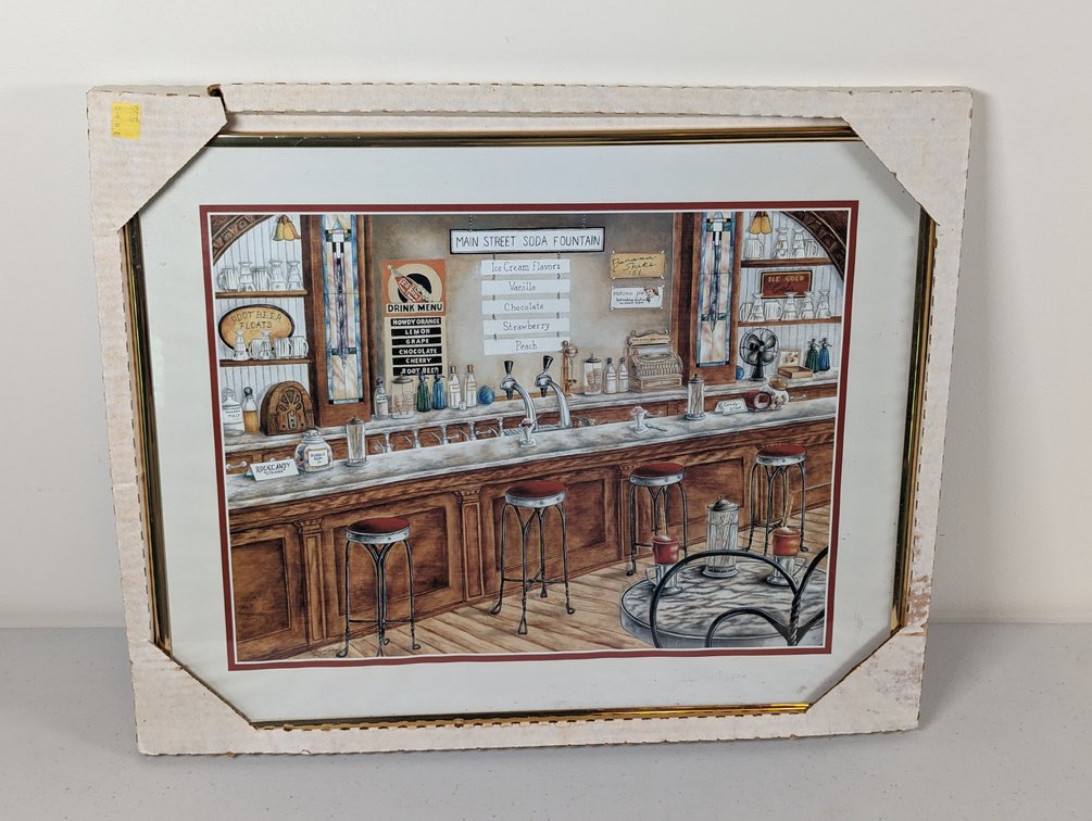 "Main Street Soda Fountain" Print by Kay Lamb Shannon