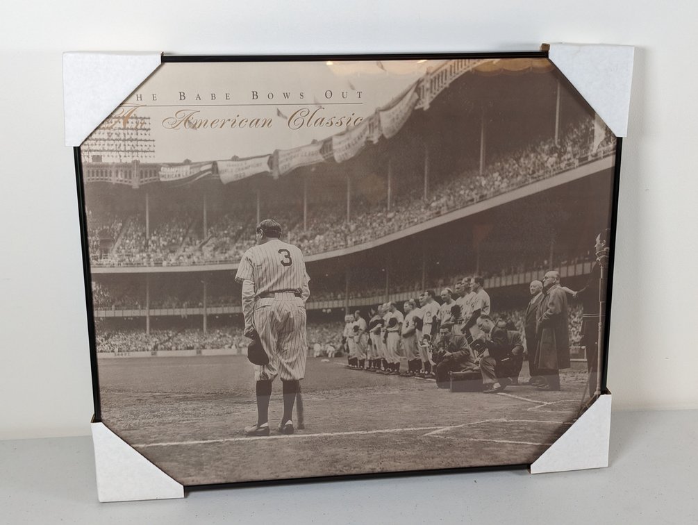 "The Babe Bows Out" Framed Photograph