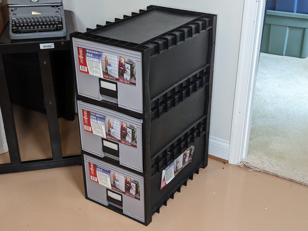 Storex Stackable File Cabinet 