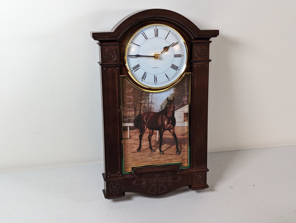 Seabiscuit Clock By Danbury Mint