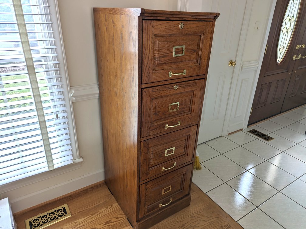 Solid Wood Filing Cabinet 