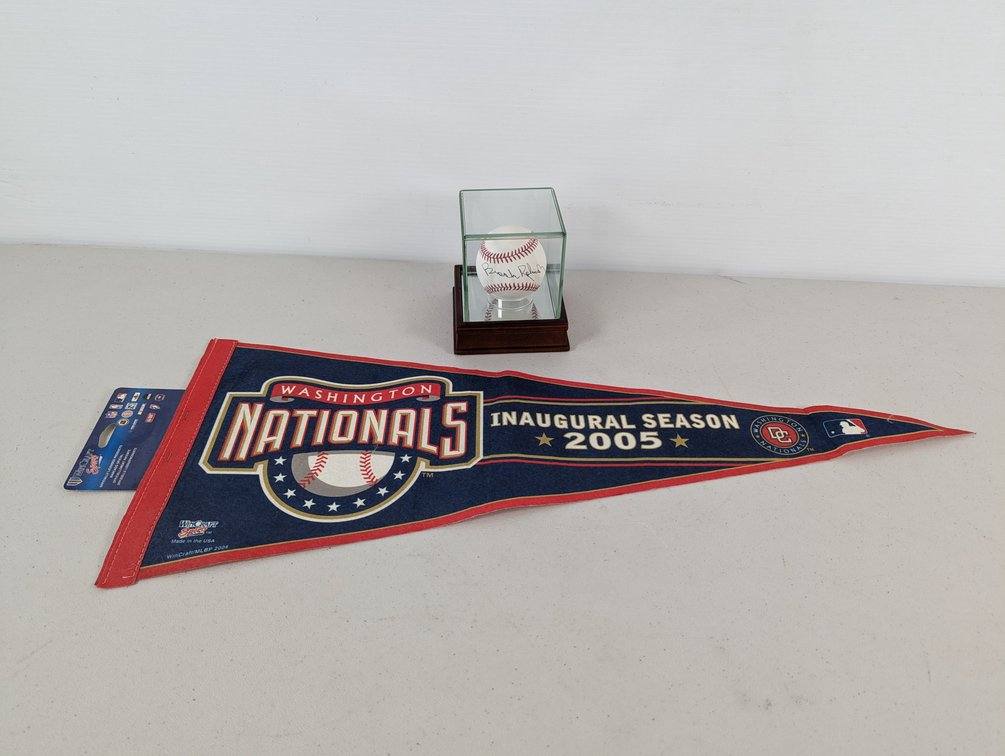 Souvenir Baseball And Pennant 