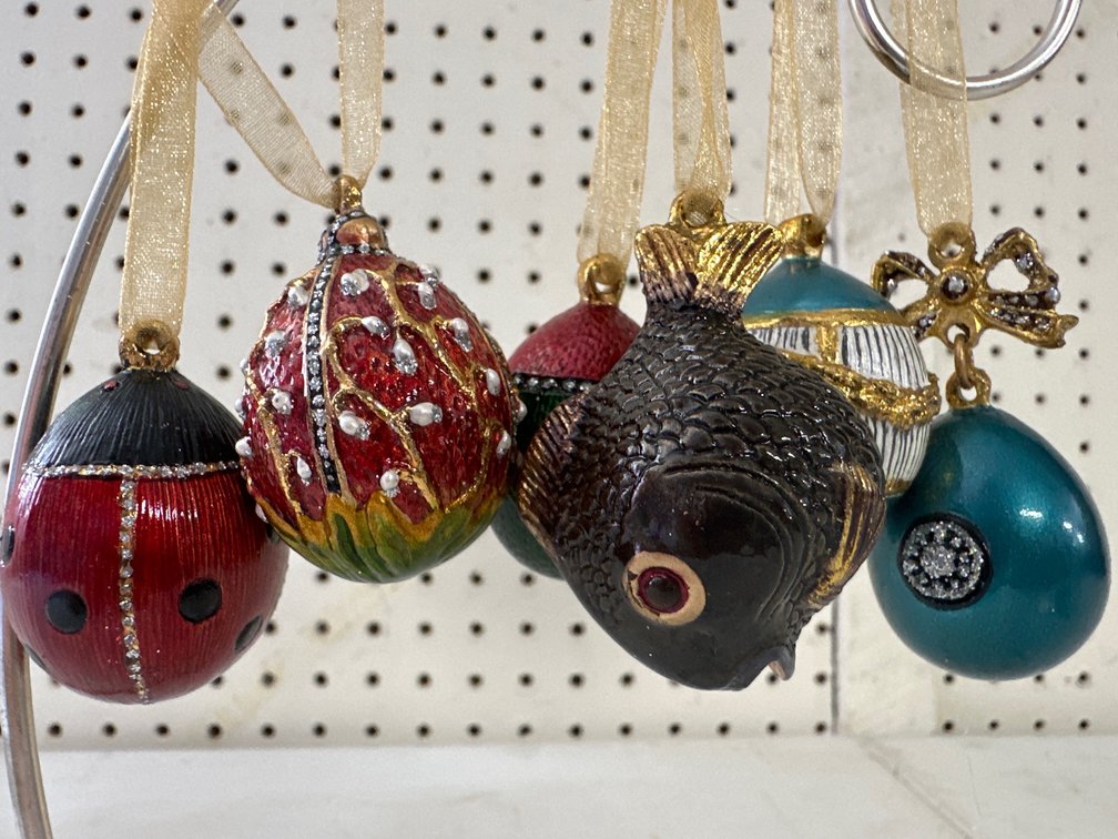 Ornately Decorated Egg Ornaments 